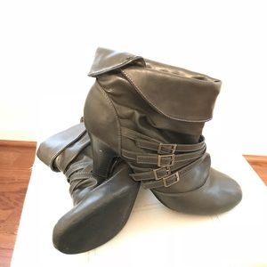 Madden Girl Gray Ankle Booties